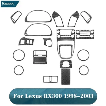 Черные наклейки из углеродного волокна, Декоративные Аксессуары для интерьера автомобиля, Различные Запчасти для Lexus RX300 1998 1999 2000 2001 2002 2003