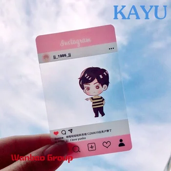 Высококачественная Изготовленная на заказ Корейская звезда Kpop Подарочная Пластиковая Прозрачная Рекламная Фотокарточка из ПВХ, билет, Визитная карточка Instagram