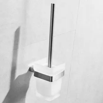 Бесплатная Доставка Высококачественная щетка для унитаза в ванной комнате с настенным держателем, держатель из нержавеющей стали SUS304 с матовой отделкой