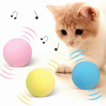 Котенок, Писклявая игрушка для домашних животных, мяч для кошек, Умные игрушки для кошек, Интерактивный мяч, Плюшевая электрическая игрушка для обучения кошачьей мяте