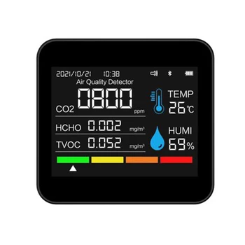 9-В-1 BT Монитор качества воздуха Расходомер CO2 CO2detector PM2.5 Тестер температуры APP Control Прибор для анализа Детектора газа