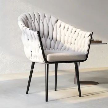 итальянские Дизайнерские Обеденные стулья Кресло с тканевой спинкой Мебель для Домашней гостиной Nordic Диван-кресло для наружного балкона MC