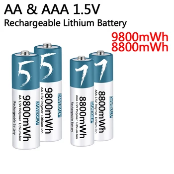 Батарея AA/AAA 1,5 В Перезаряжаемая Полимерная Литий-ионная Батарея AA/AAA Аккумулятор для мыши с дистанционным управлением маленький вентилятор Электрическая игрушка