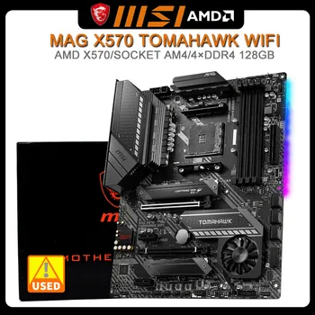 Материнская плата X570 AM4 MAG X570 TOMAHAWK WIFI Материнская плата AM4 4x DDR4 USB3.2 128 ГБ M.2 SATA 6 для процессора AMD Ryzen 5000/5000G