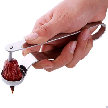 Простой в использовании Прочный инструмент для удаления сердцевины из вишнево-красного финикового дерева из нержавеющей стали