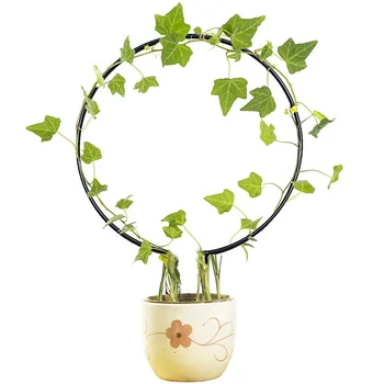 Подставка для растений Love в форме сердца Круглая Железная Подставка для вьющихся растений с искусственными лозами, Опорная рама для цветочных растений UD88