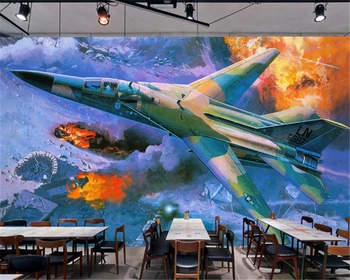 фотообои beibehang на заказ, ностальгическая ретро-картина маслом, войны с самолетами, обеденный бар, фоновые обои для стен