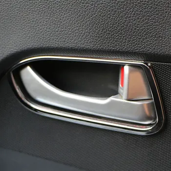 4 шт./компл. ABS Хромированная внутренняя дверная ручка, Круглая наклейка для отделки дверной чаши для Kia Sportage 3 SL 2012 - 2016 Детали интерьера автомобиля