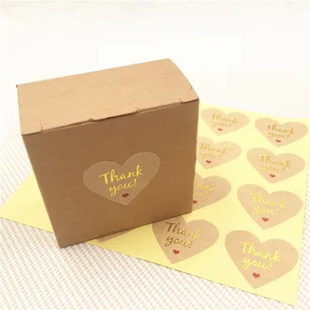 Бумажная упаковка Подарочные коробки для сухих цветов ручной работы из крафт-бумаги с прикрепленными наклейками 20 шт. /лот