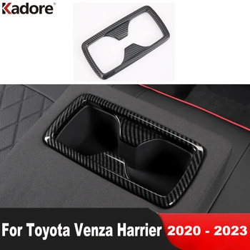 Задний Ряд Держатель Стакана Воды Рамка Крышка Отделка Рамка Для Toyota Venza Harrier 2020 2021 2022 2023 Карбоновые Аксессуары Для Интерьера Автомобиля