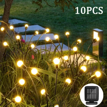 Светодиодные солнечные гирлянды IP65 Водонепроницаемая лампа для рождественского украшения на открытом воздухе, Ретро Праздничная гирлянда, Садовая мебель, Сказочная лампа