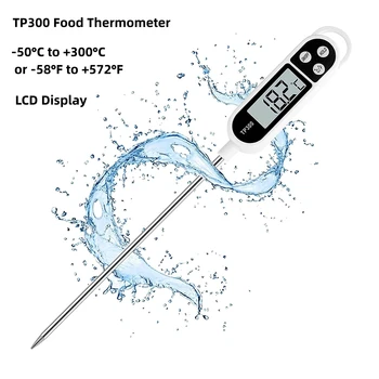 Термометр для пищевых продуктов TP300, Цифровой кухонный термометр для молока, воды, мяса, зонд для приготовления пищи, Электронная духовка для барбекю, Кухонные инструменты