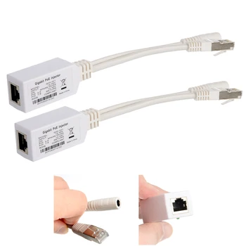 2шт бесплатная доставка Гигабитный PoE инжектор 12V-56V входной соединительный кабель poe splitter/poe инжектор для работы MikroTik в режиме B