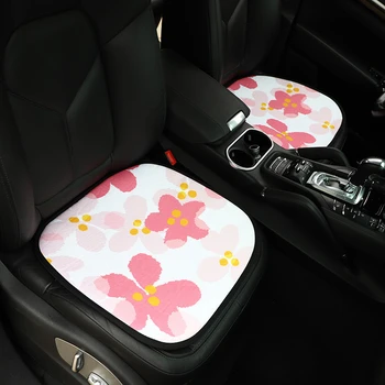 Комплекты чехлов для нижних сидений автомобиля для женщин, чехлы с розовыми цветами, декор, милые аксессуары для девочек для Hyundai Mazda Lexus Kia