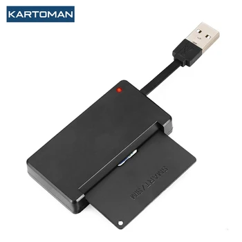 KARTOMAN USB 2.0 Считыватель смарт-Карт памяти для ID Bank EMV electronic DNIE dni citizen sim cloner разъем адаптера ПК компьютер