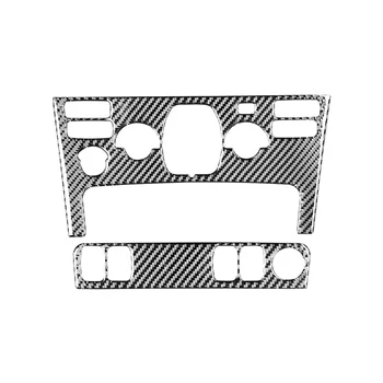 Кнопка кондиционера автомобиля, накладка на панель переменного тока, декоративная наклейка из углеродного волокна для Volvo XC90 2003-2014 Аксессуары, A