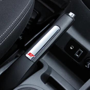 Новые слова продажи ABS Хромированная отделка Ручной тормоз Наклейки с пайетками Чехол для Ford Fiesta Ecosport 2013-2016 автомобильные аксессуары