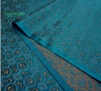 Ткань для сине-зеленой глазури на торте, парчовая ткань в стиле Сун, шелковая атласная ткань, Ханфу.
