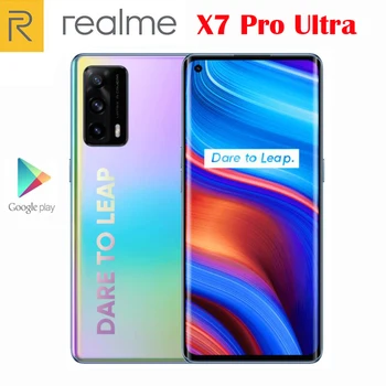 Оригинальный новый официальный мобильный телефон Realme X7 Pro Ultra 5G Dimensity 1000 + 6,55 дюймов AMOLED NFC 4500 мАч 64-мегапиксельная камера 65 Вт Быстрая зарядка