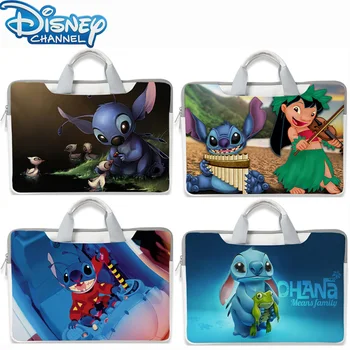 Disney Cute Stitch Сумка для Ноутбука Чехол для Macbook Air Pro 13 14 15,6 Планшет Портфель Рукав Водонепроницаемый для Xiaomi Dell Lenovo Hp