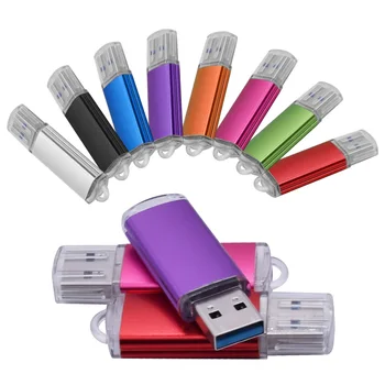 Красочный Металлический Флешка USB Flash 3.0 Cle usb 3.0 Флэш-Накопитель 8 ГБ 16 ГБ 32 ГБ 128 ГБ USB3.0 Флеш-Накопитель Персонализирует Логотип для Свадьбы