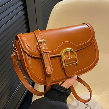 Винтажная седельная сумка с клапаном для женщин, сумка-мессенджер из искусственной кожи, сумка через плечо модных брендов, роскошная женская сумка, кошелек Bolsa