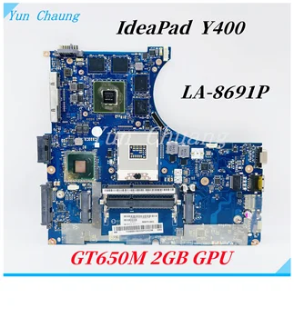 90001102 QIQY5 LA-8691P Материнская плата для ноутбука Lenovo IdeaPad Y400 Материнская плата HM76 DDR3 HD4000 + GT650M 2 ГБ GPU 100% тестовая работа