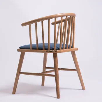 Скандинавские обеденные стулья Обеденный стул на заказ из массива дерева, тканевое кресло, обеденный стул Princess с подлокотником, окружающий спинку кресла