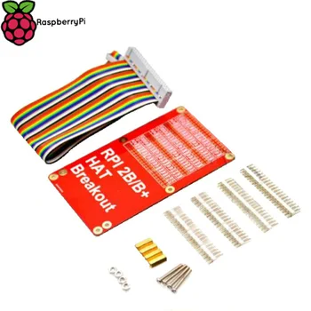 HAT Breakout с Платой расширения GPIO DIY и 40P Радужным Кабелем DIY Kit для Raspberry Pi 3 Model B + и Raspberry Pi 3 Model B