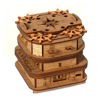 Шкафчики деревянная коробка для дешифрования высокой сложности, механическая коробка, игрушка для сжигания мозга с высоким IQ, подарок