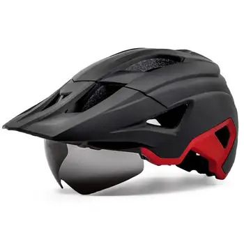 Велосипедный шлем, Цельнолитый Дышащий велосипедный шлем, очки, линзы, шлемы, мужчины, Женщины, MTB Дорожный велосипед, шлем, велосипедное снаряжение
