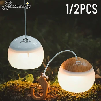 Мини-ретро фонарь для кемпинга, USB Перезаряжаемый ночник, подвесная лампа для палатки на батарейках, настольная лампа для аварийной лампы на открытом воздухе