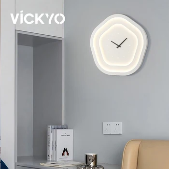 Настенный светильник VICKYO Nordic LED, креативные часы, настенный светильник, Прикроватные ночные светильники, художественный декор стен для гостиной, спальни, домашнего освещения.