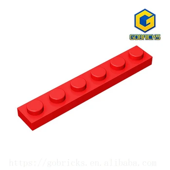 Gobricks MOC Building Blocks Пластина для деталей 1 x 6 Совместима с 3666 поделками из блоков-кирпичей, обучающими детскими игрушками, подарками для мальчиков и девочек