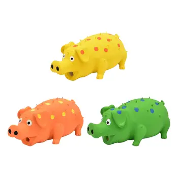 Свинка Скрипучая Игрушка для собак, чистящая резиновая свинка, домашние животные, интерактивные игрушки для коренных зубов, игрушки для жевания собак, товары для домашних животных