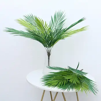 Искусственное растение с 12 Головками Реалистичная имитация декоративного пластика Без полива Зеленая трава Искусственные листья папоротника