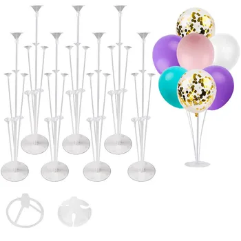 подставка для воздушных шаров из 7 трубок, кронштейн, колонна, воздушный шар с конфетти, воздушный шар с днем рождения, украшение для свадьбы, крещение ребенка