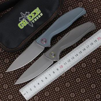 Зеленый шип F7 Флиппер складной нож с подшипником M390 лезвие TC4 Титановая ручка открытый кемпинг охота карманный фруктовый нож EDC инструменты