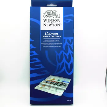 Студийный НАБОР акварельных красок Winsor & Newton Cotman 45 Половинок сковородок Акварельные краски