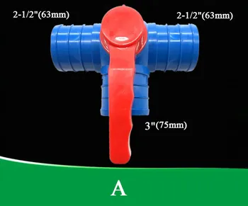 Многофункциональный шаровой кран из ПВХ, 3-портовый шаровой кран, переключатель шланга с переключателем для спринклерного орошения 2 / 2,5 дюйма