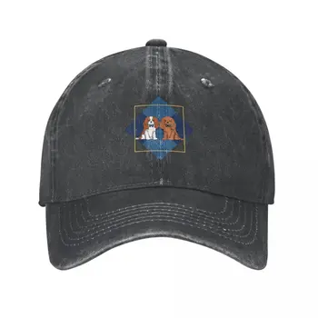 Решетчатая бейсболка Cavalier King Charles Spaniel - Blenheim and Ruby, Роскошная брендовая Винтажная шляпа, женская мужская кепка