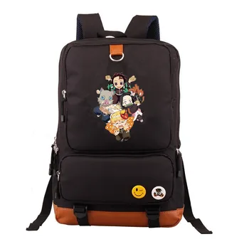 Детская школьная сумка Kimetsu no Yaiba, рюкзак Mochila, студенческая сумка через плечо, дорожная сумка для ноутбука, рюкзак для подростков