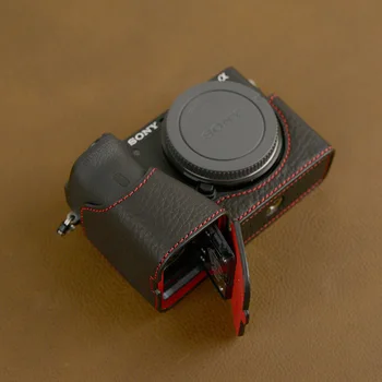 Для камеры Sony A6600 Сумка из натуральной воловьей кожи, половина чехла, защитный рукав, основание коробки