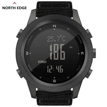 NORTH EDGE APACHE-46 Мужские цифровые часы для занятий спортом на открытом воздухе, бегом, плаванием, спортивными часами на открытом воздухе, альтиметром, барометром, компасом WR50M