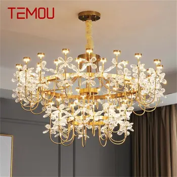 Современная люстра TEMOU Подвесной светильник Contemporary Gold Luxury Home LED Creative для гостиной-столовой