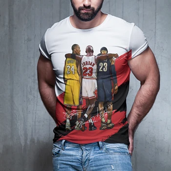 Летние мужские футболки с 3D-принтом, свободная одежда большого размера, винтажная баскетбольная футболка с коротким рукавом, повседневная домашняя мужская