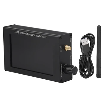 4,3-дюймовый Анализатор спектра с ЖК-экраном 35M-4400M Ручной Простой Анализатор спектра Для Измерения сигнала Lnterphone Черного цвета