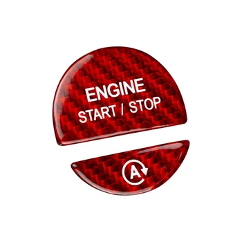 Автомобильные Аксессуары Кнопка Запуска Двигателя Кнопка Остановки Накладка Наклейка для Mercedes Benz C S Class W206 W223 2021 2022 + (Красный)