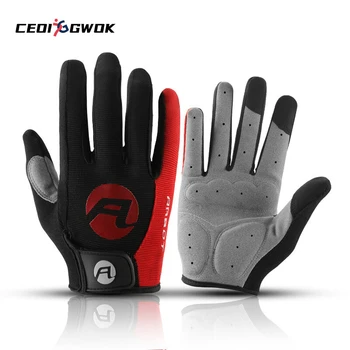Мотоциклетные перчатки CEOI GWOK на полный палец для мужчин и женщин, вязаные спортивные перчатки для фитнеса, защитные велосипедные перчатки