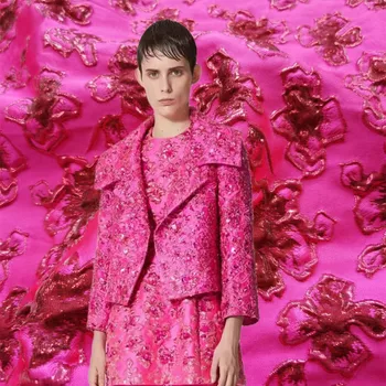23 новых вида ткани из розовой жаккардовой парчи для показа